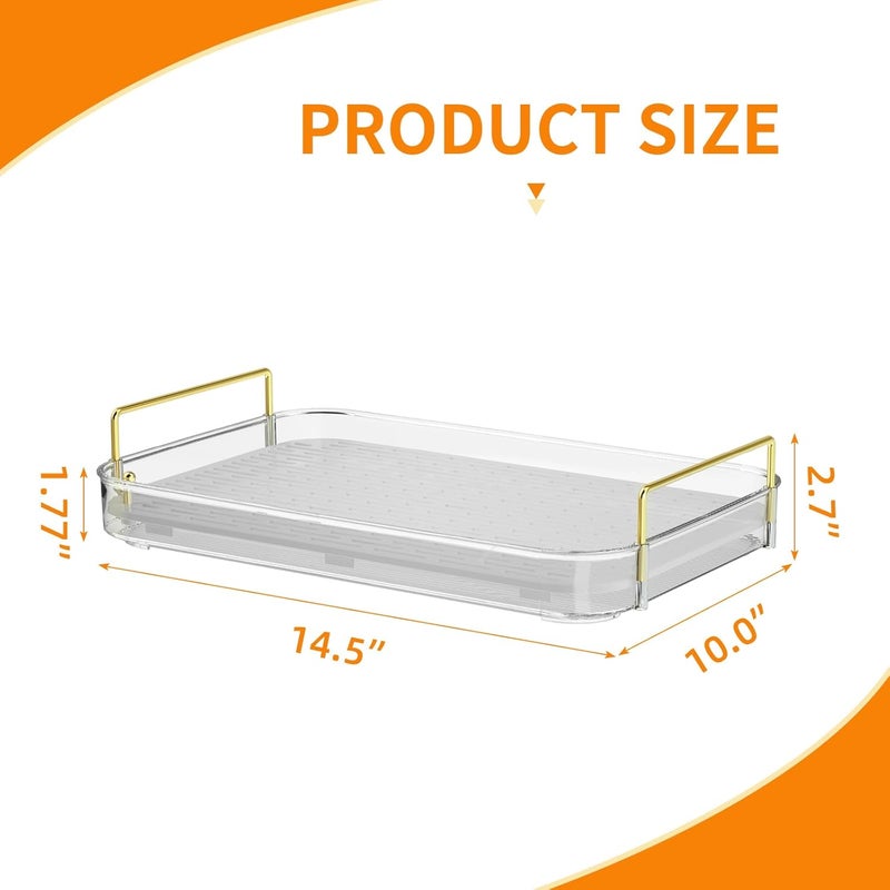 Seoneiro Whiskey Tray, Glass Cup Rack, Mug Holder, Coffee Cup Organizer, Bathroom Countertop with Drain Board Wine Glass Decorative Food Tray, Kitchen Spice Rack - Image 4